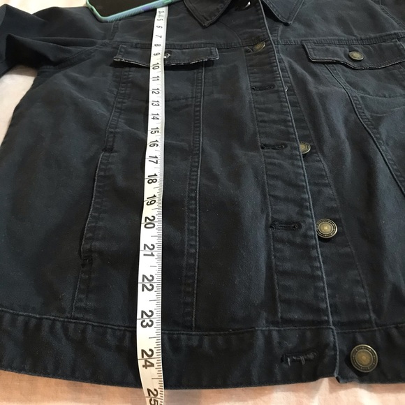 90s Vintage Black Denim Oversized Boyfriend Jacket Shacket - Picture 12 of 14